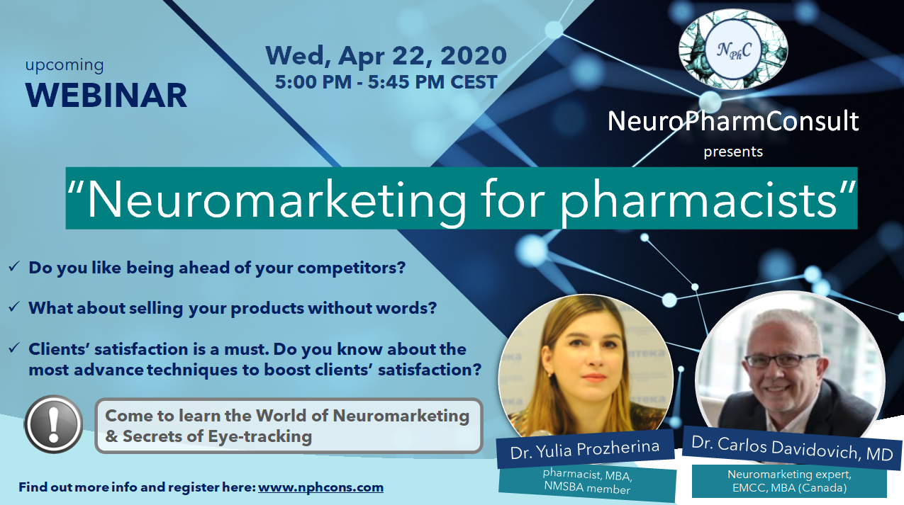 “Neuromarketing for pharmacists” - upcoming webinar